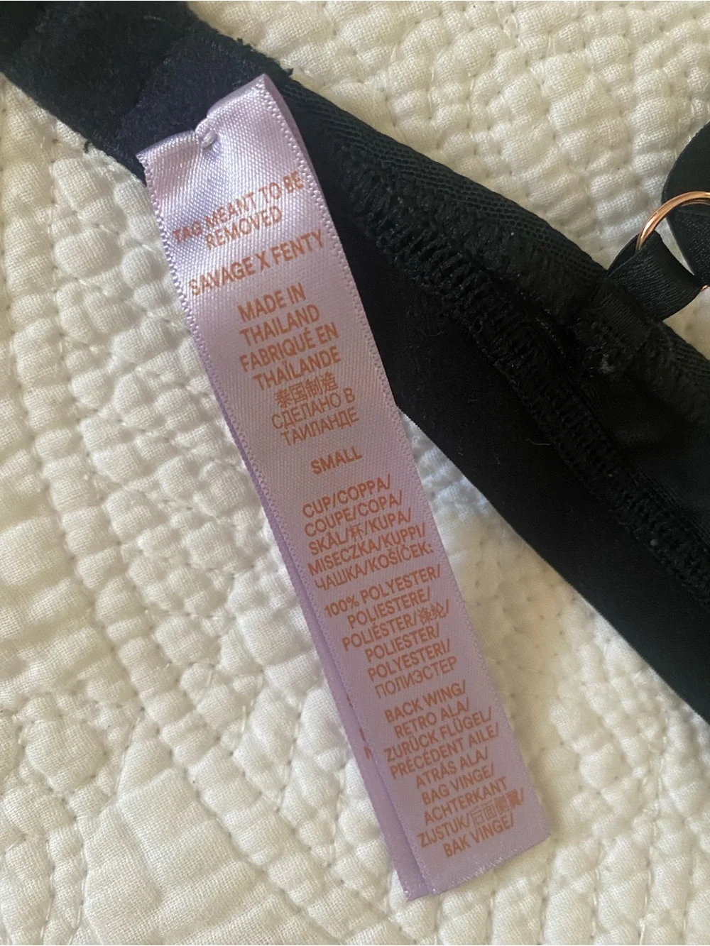 Savage X Fenty Bra Black Plaid Small